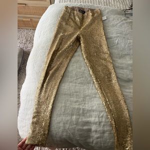 Nasty Gal Gold Sequin Pants